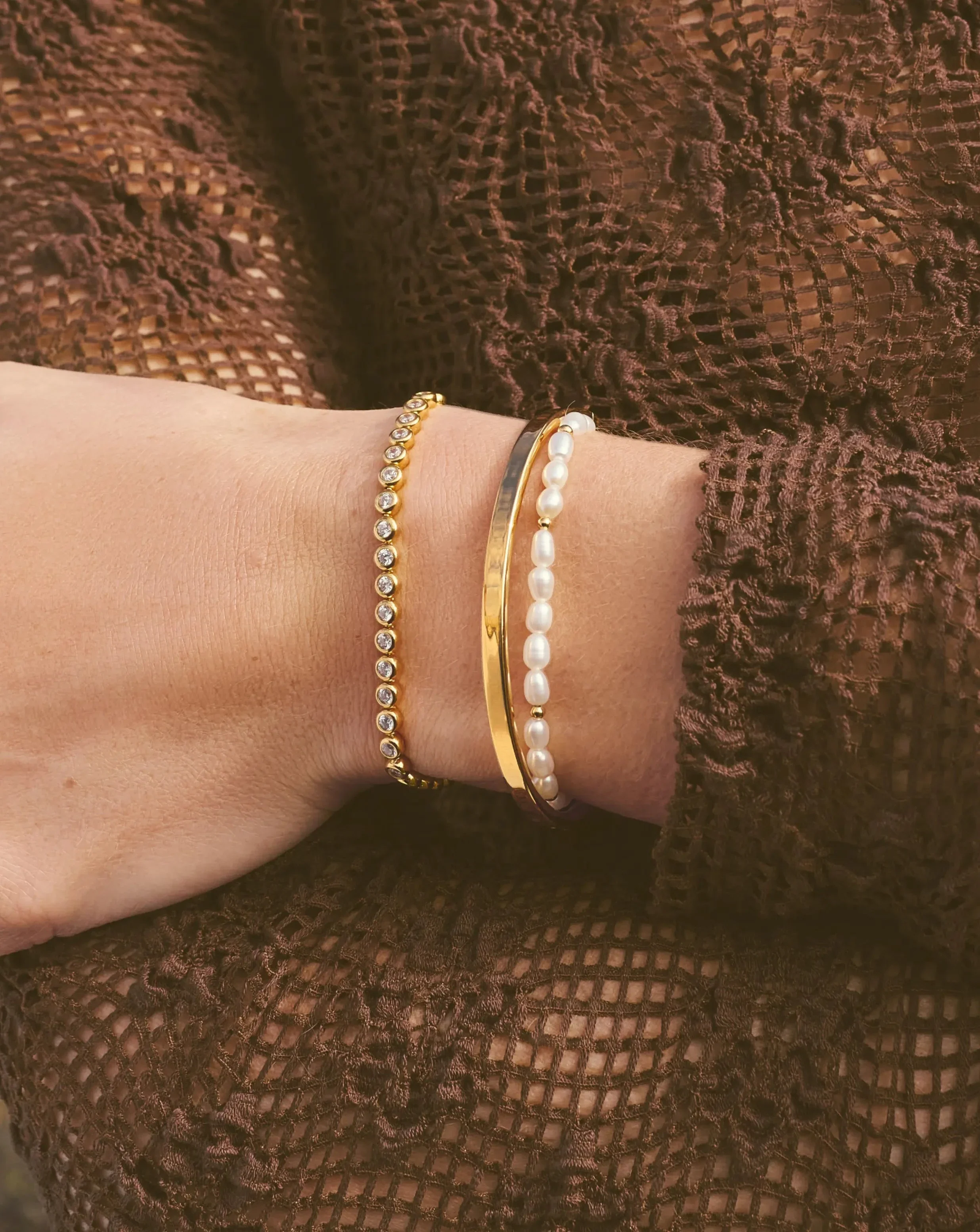 Tennis Round Bracelet | 18ct Gold Vermeil Cubic Zirconia - Image 5