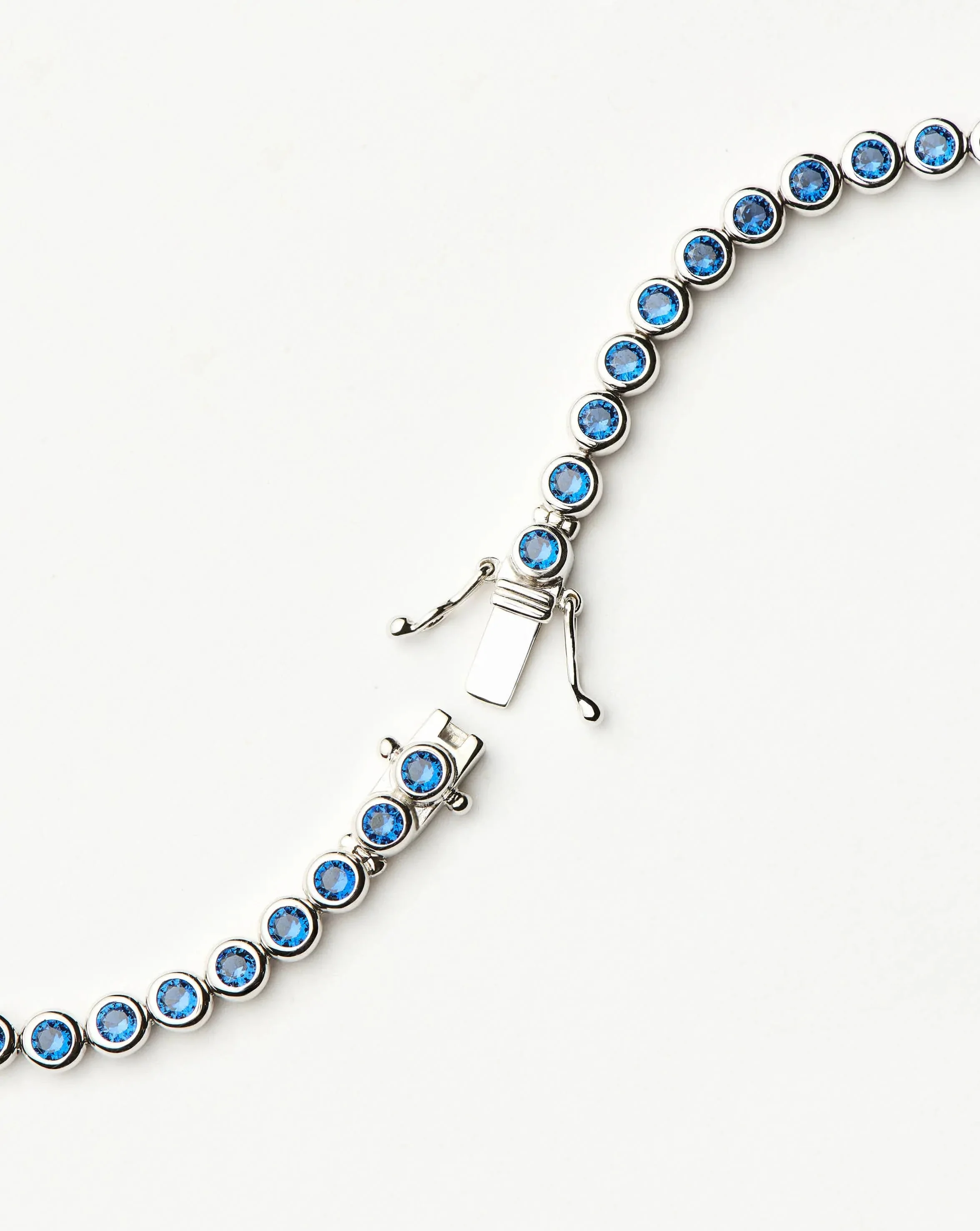 Tennis Round Bracelet | Sterling Silver/Sapphire Blue Nano-crystal - Image 7