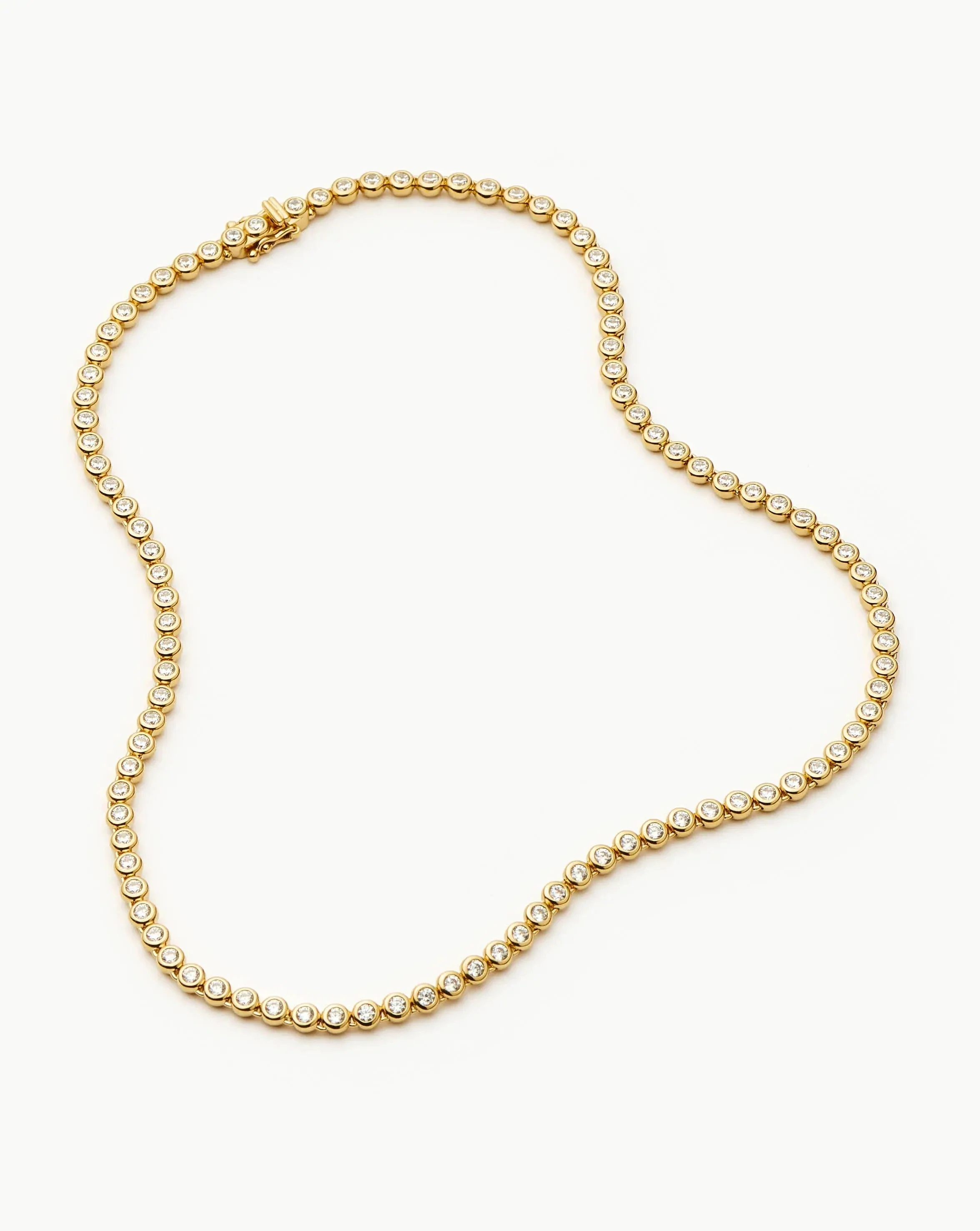 Tennis Round Necklace | 18ct Gold Plated/Cubic Zirconia