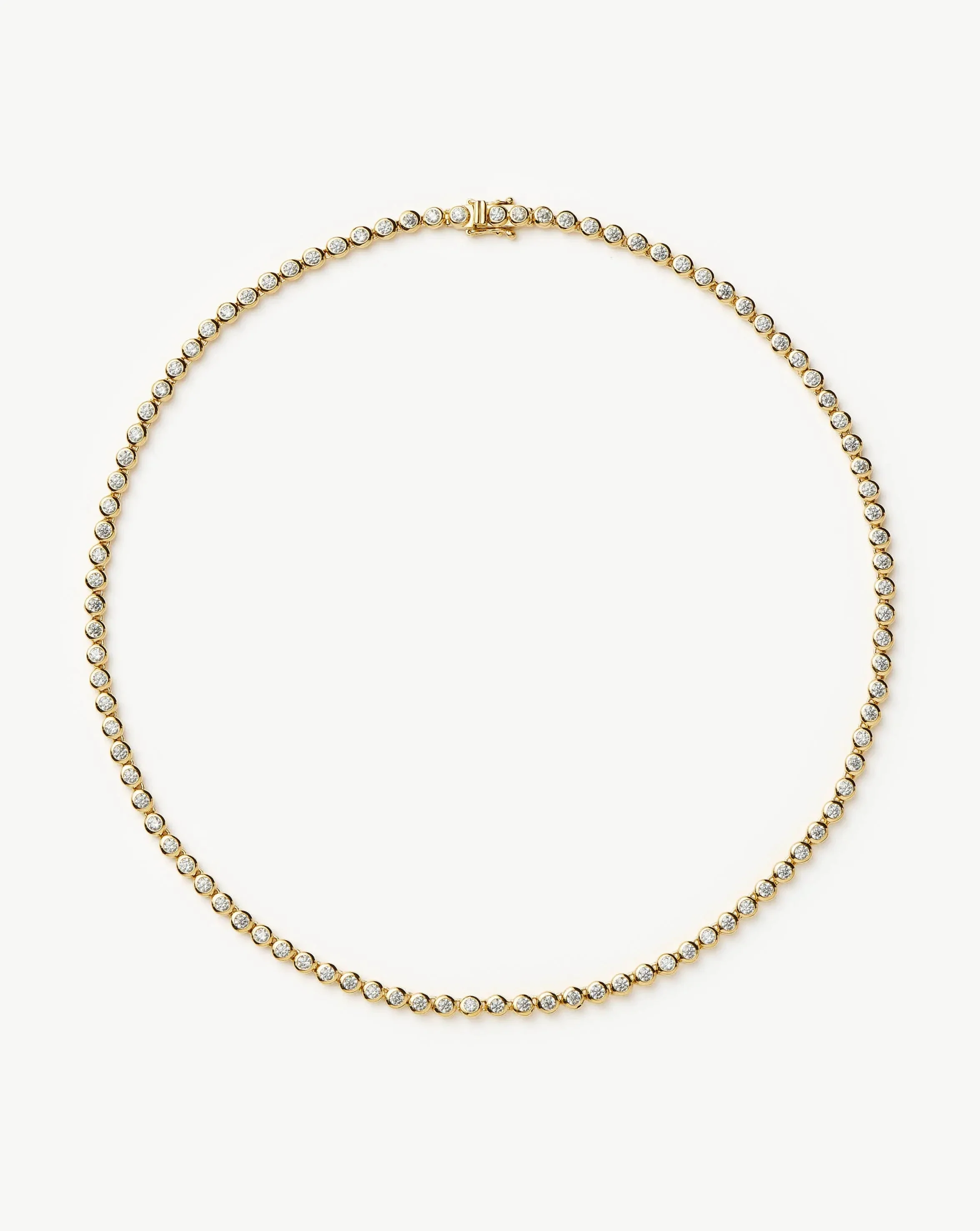 Tennis Round Necklace | 18ct Gold Plated/Cubic Zirconia - Image 5