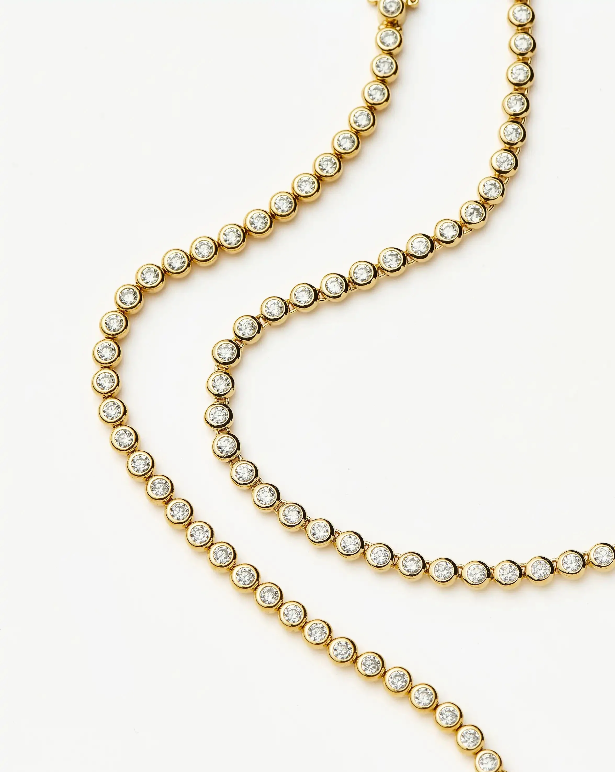 Tennis Round Necklace & Bracelet Set | 18ct Gold Plated/18ct Gold Vermeil/Cubic Zirconia - Image 4