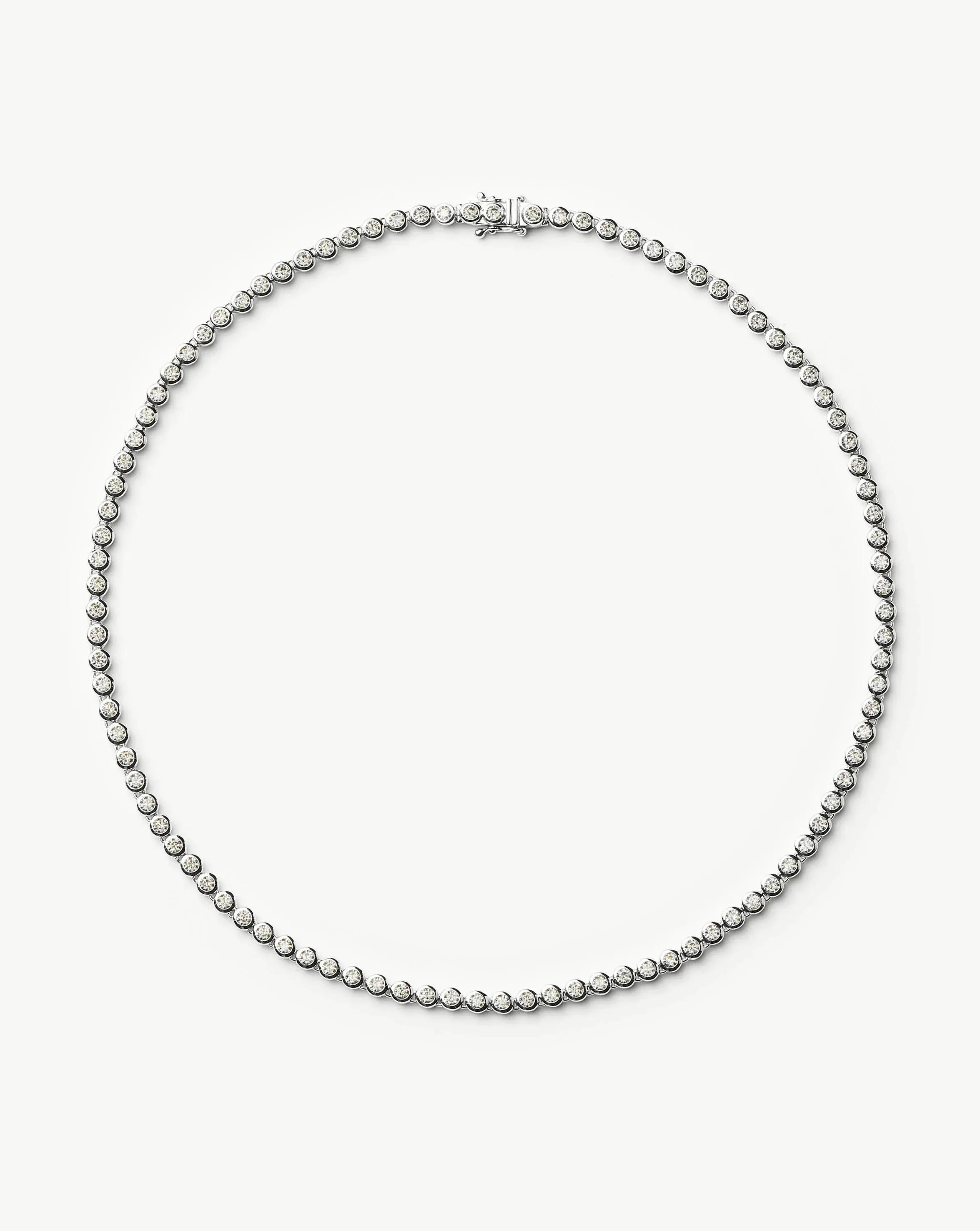 Tennis Round Necklace | Silver Plated/Cubic Zirconia - Image 4
