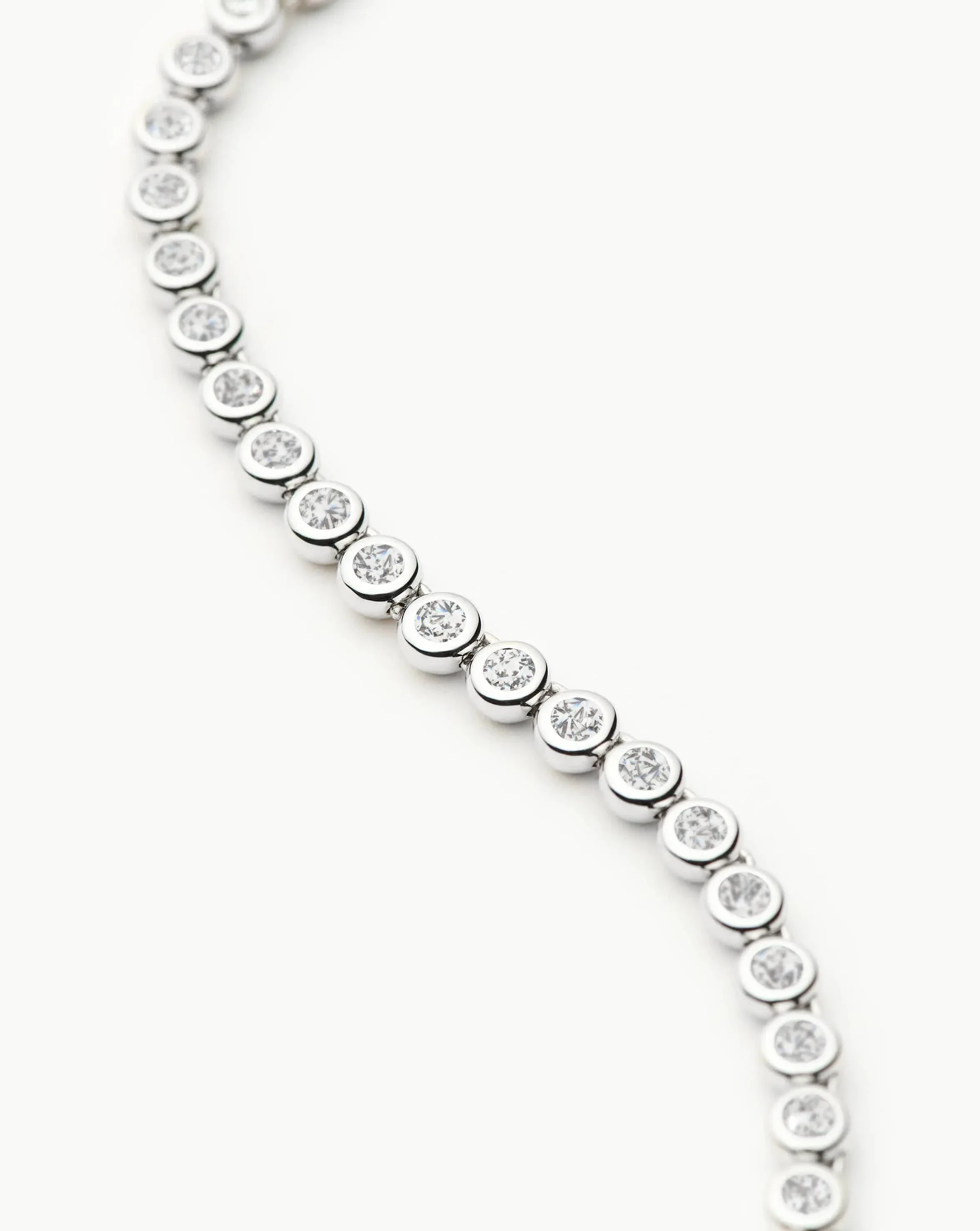Tennis Round Necklace | Silver Plated/Cubic Zirconia - Image 5