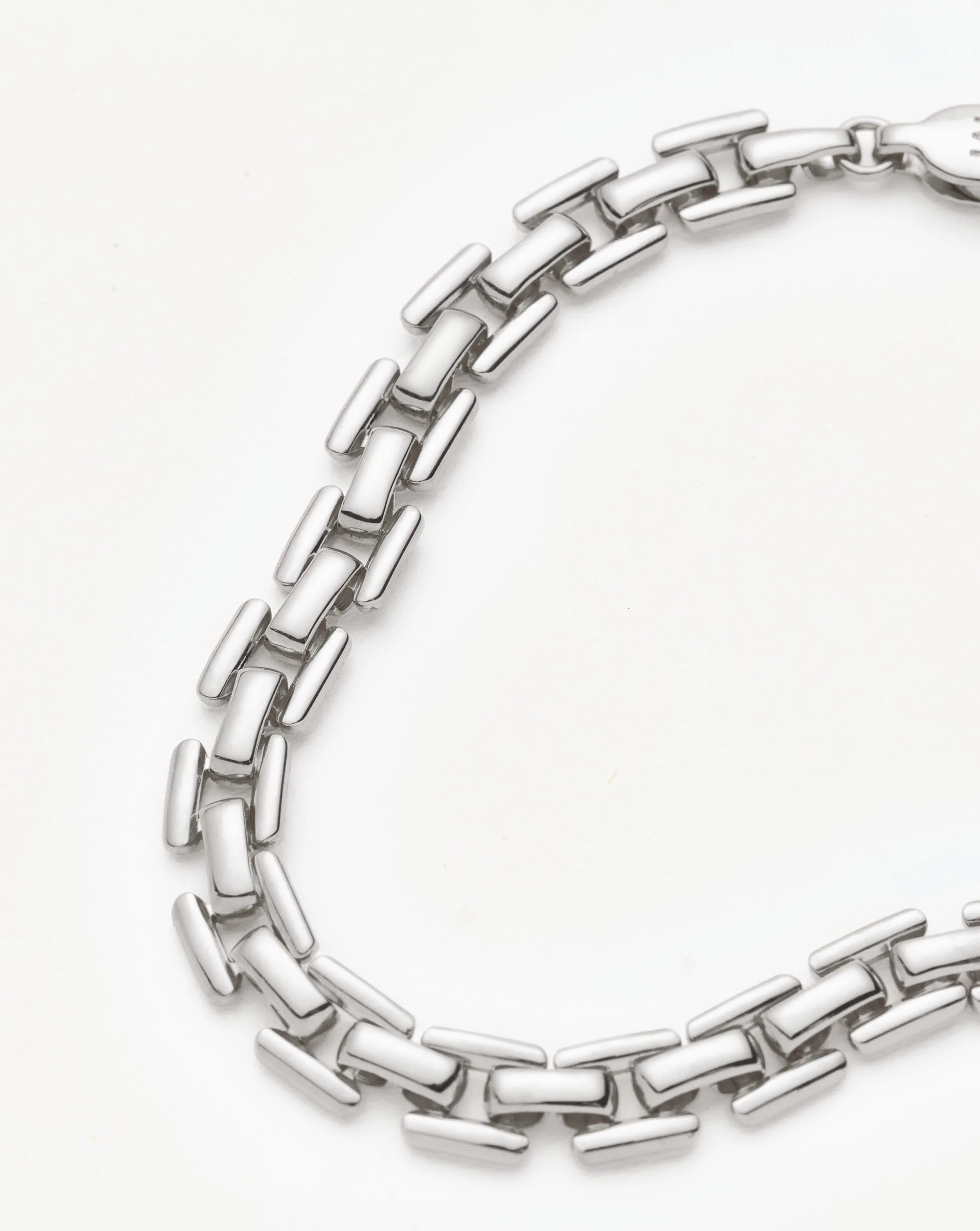 Timepiece Link Chain Bracelet | Silver Plated - Image 4