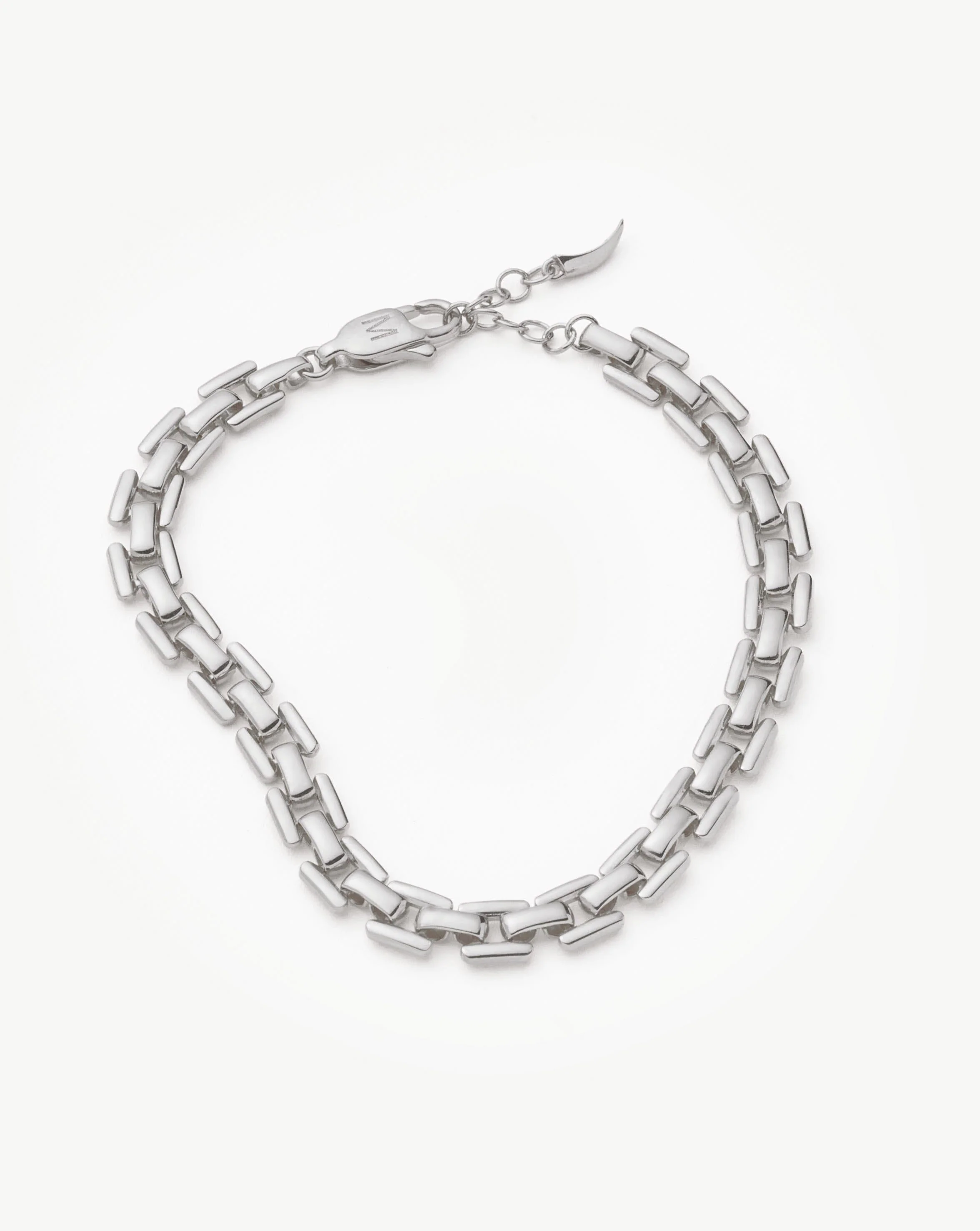 Timepiece Link Chain Bracelet | Silver Plated - Image 5